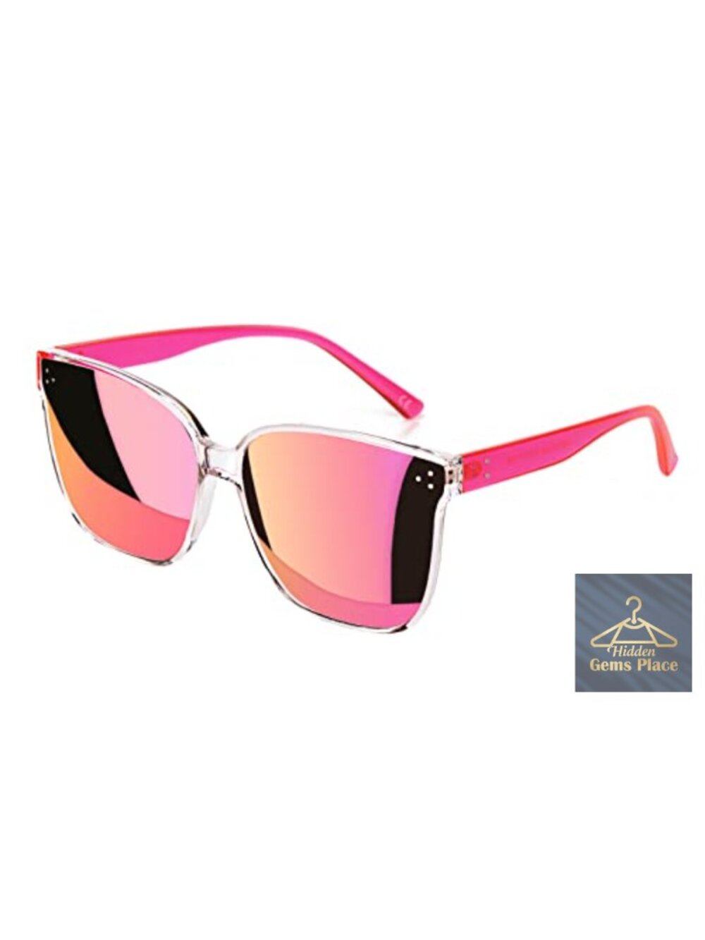 Oversized Sunglasses for Women with Mirrored Lens UV400 Blocking